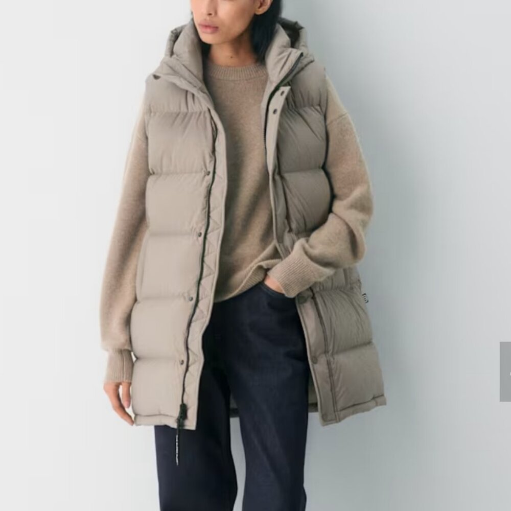 Aritzia Beige superpuff vest